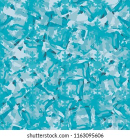 Seamless pattern. Icy mishmash. Winter colors. Snowflakes with soft outlines.