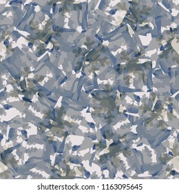 Seamless pattern. Icy mishmash. Winter colors. Sharp-shaped snowflakes.