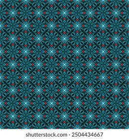 seamless pattern, ikan, indian pattern, 3D, detailed, vintage geometric floral seamless pattern, batik, geometric, tribal, print, vector