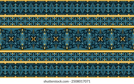 seamless pattern, ikan, indian pattern,detailed, vintage geometric floral seamless pattern, batik, geometric, tribal, print, vector