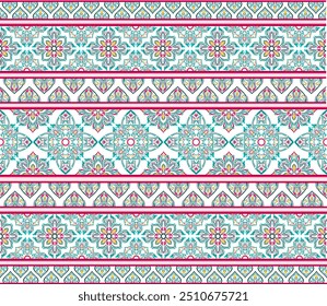 seamless pattern, ikan, indian pattern,detailed, vintage geometric floral seamless pattern, batik, geometric, tribal, print, vector