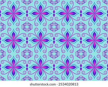 Seamless pattern of ikat, ethnic, geometric shape, ornate, aztec, motif, tribal, boho, ethnic, native repetation vector illutrator for fabric and textile or carpet. Traditional paint tiled pattern.