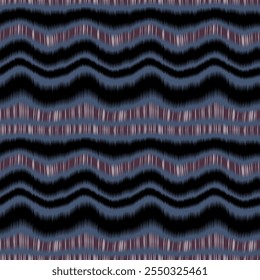 Seamless pattern, ikat pattern is a native pattern. The shape consists of lines arranged to look like woven threads.