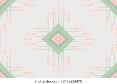 Seamless Pattern Ikat style, vector hand drawing design for fabric, ethnic, textile, texture, wrapping paper, wall paper or abstract background.
