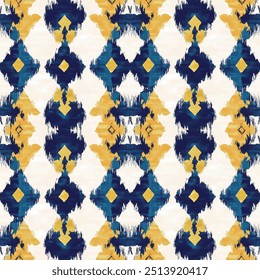 Seamless pattern ikat wall paper