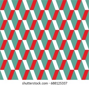 Seamless pattern, illusion green