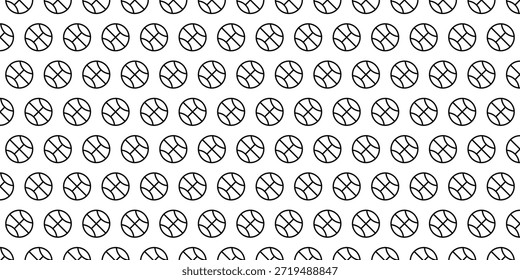 Patrón sin fisuras que ilustra la naturaleza dinámica del baloncesto, un deporte popular, con Elementos gráficos repetidos para un diseño de fondo moderno.