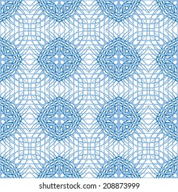 Seamless pattern illustration in blue