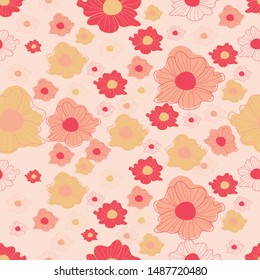 seamless pattern illustration with bright color palette. Can use for print, template, fabric, presentation, textile, banner, poster, wallpaper