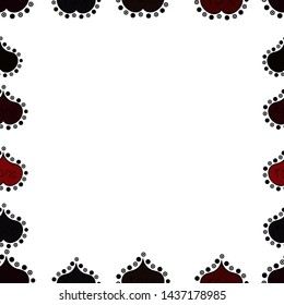 Seamless pattern. Illustration in brown, white and black colors. Quadrate frames doodles. Vector illustration.