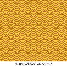 Nahtlose Mustergrafik, Drachenwaage, Fischwaage
