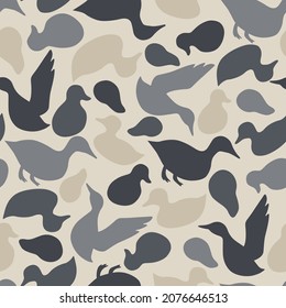 Seamless pattern illustration of duck camouflage (vector)