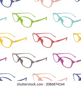 Seamless pattern illustration of glasses (vector)