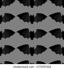 seamless pattern, illustration for halloween, bat, ornament for wallpaper, fabric, background for design