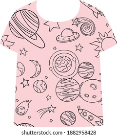 Seamless pattern and illustration for kid with bear, quote Happy and Loved. Cute design on pajamas mockup. Baby background for clothes wear, room decor, t-shirt, baby shower invitation, wrapping