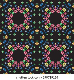 Seamless pattern illustration - like kaleidoscope