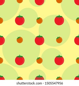 
seamless pattern with an illustration motif of tomatoes. modern banckground design