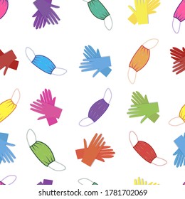 Seamless pattern, illustration on medicine theme. Medicine, treatment and health. Vector illustration
