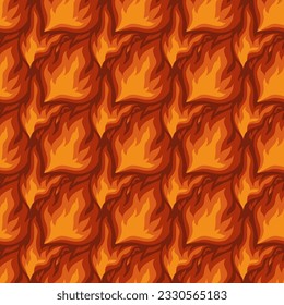 seamless pattern illustration of red fire.