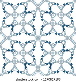 Seamless pattern illustration in traditional style - like Portuguese tiles