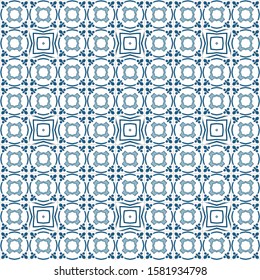 Seamless pattern illustration in traditional style - like Portuguese tiles
