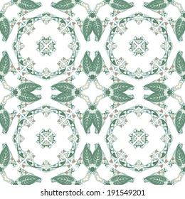Seamless pattern illustration in traditional style - like Portuguese tiles