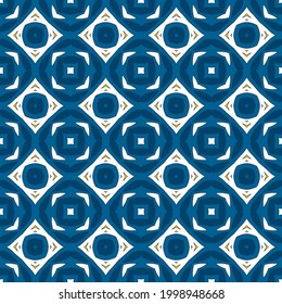 Seamless pattern illustration in traditional style - like Portuguese tiles

