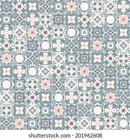 Seamless pattern illustration in traditional style - like Portuguese tiles