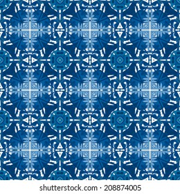 Seamless pattern illustration in traditional style - like Portuguese tiles
