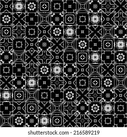 Seamless pattern illustration in traditional style - like Portuguese tiles