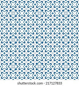 Seamless pattern illustration in traditional style - like Portuguese tiles