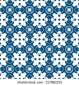 Seamless pattern illustration in traditional style - like Portuguese tiles