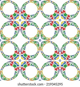 Seamless pattern illustration in traditional style - like Portuguese tiles