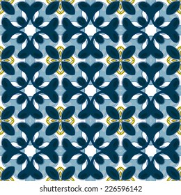 Seamless pattern illustration in traditional style - like Portuguese tiles