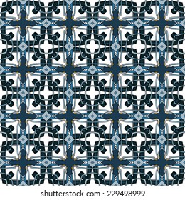 Seamless pattern illustration in traditional style - like Portuguese tiles