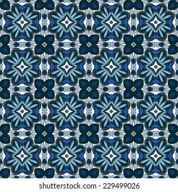 Seamless pattern illustration in traditional style - like Portuguese tiles