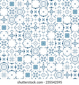 Seamless pattern illustration in traditional style - like Portuguese tiles