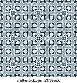 Seamless pattern illustration in traditional style - like Portuguese tiles