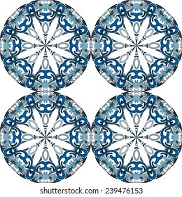 Seamless pattern illustration in traditional style - like Portuguese tiles