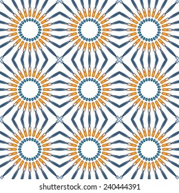 Seamless pattern illustration in traditional style - like Portuguese tiles