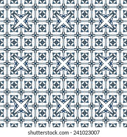 Seamless pattern illustration in traditional style - like Portuguese tiles