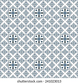 Seamless pattern illustration in traditional style - like Portuguese tiles