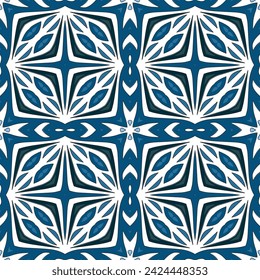 Seamless pattern illustration in traditional style - like Portuguese tiles
