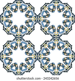 Seamless pattern illustration in traditional style - like Portuguese tiles