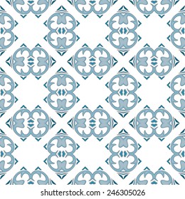 Seamless pattern illustration in traditional style - like Portuguese tiles