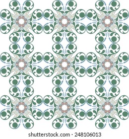 Seamless pattern illustration in traditional style - like Portuguese tiles