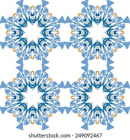 Seamless pattern illustration in traditional style - like Portuguese tiles