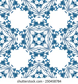 Seamless pattern illustration in traditional style - like Portuguese tiles