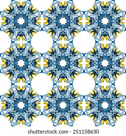 Seamless pattern illustration in traditional style - like Portuguese tiles