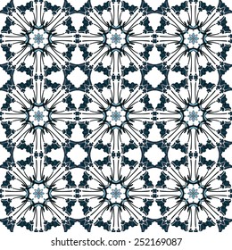 Seamless pattern illustration in traditional style - like Portuguese tiles